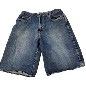 Enyce‎ Men's Blue Denim Jean Shorts Jorts Skater Y2K Grunge Size 36